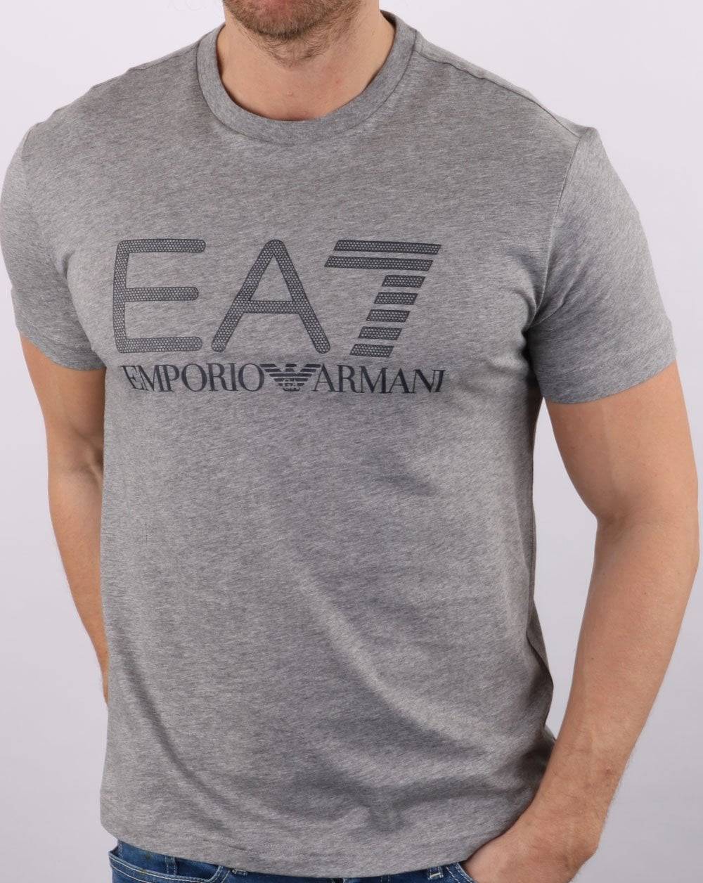 Emporio Armani EA7 Logo T-shirt Grey Marl