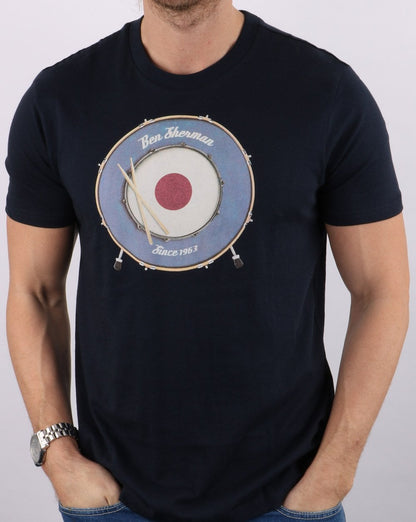 Ben Sherman Drum T-shirt Dark Navy