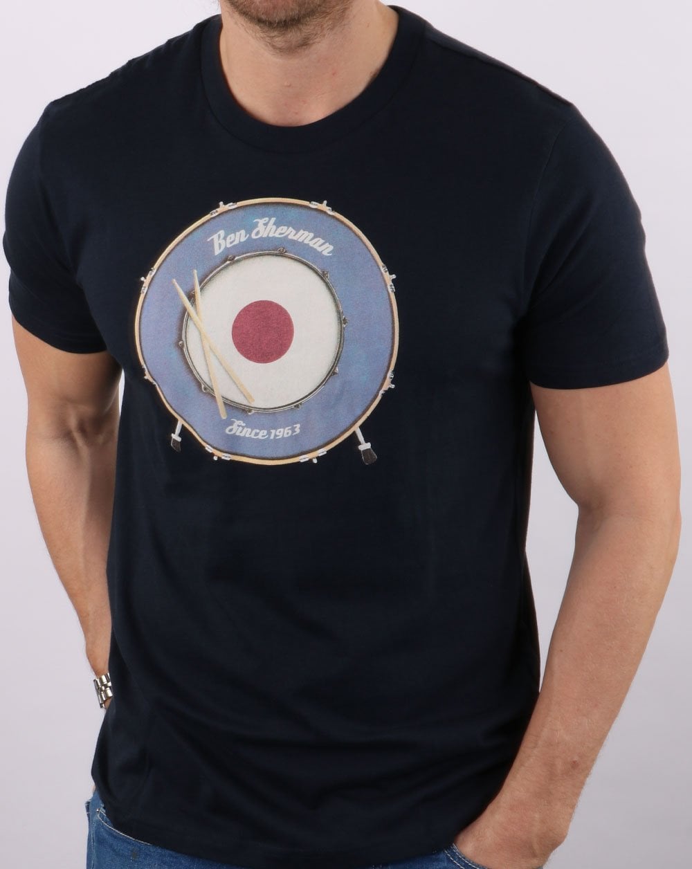 Ben Sherman Drum T-shirt Dark Navy