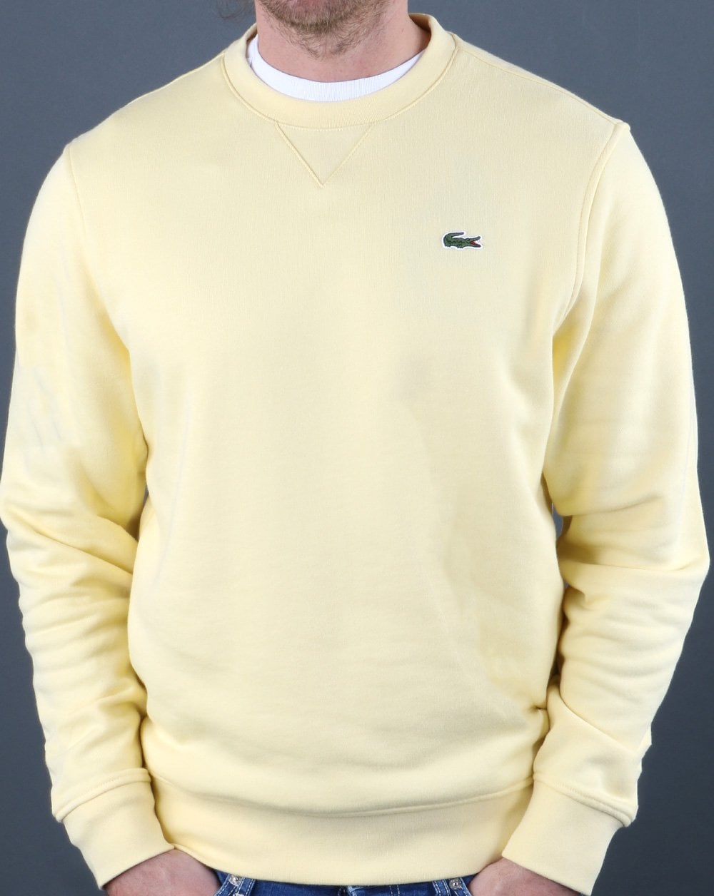 Lacoste Crew Neck Sweatshirt Pastel Yellow