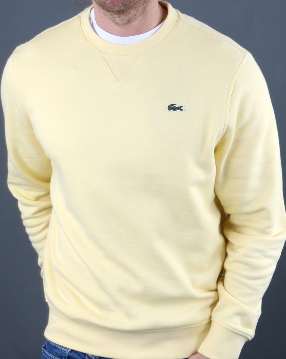 Lacoste Crew Neck Sweatshirt Pastel Yellow