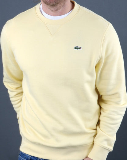 Lacoste Crew Neck Sweatshirt Pastel Yellow