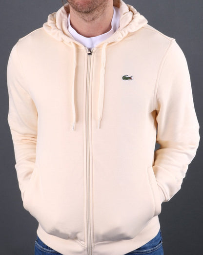 Lacoste Full Zip Hoodie Naturel Cream
