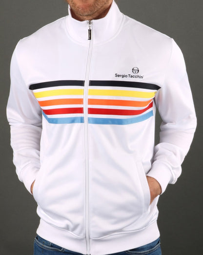 Sergio Tacchini Multi Stripe Track Top White