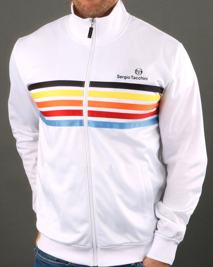 Sergio Tacchini Multi Stripe Track Top White
