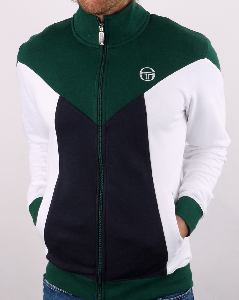 Sergio Tacchini Vero Track Top Green / White / Navy
