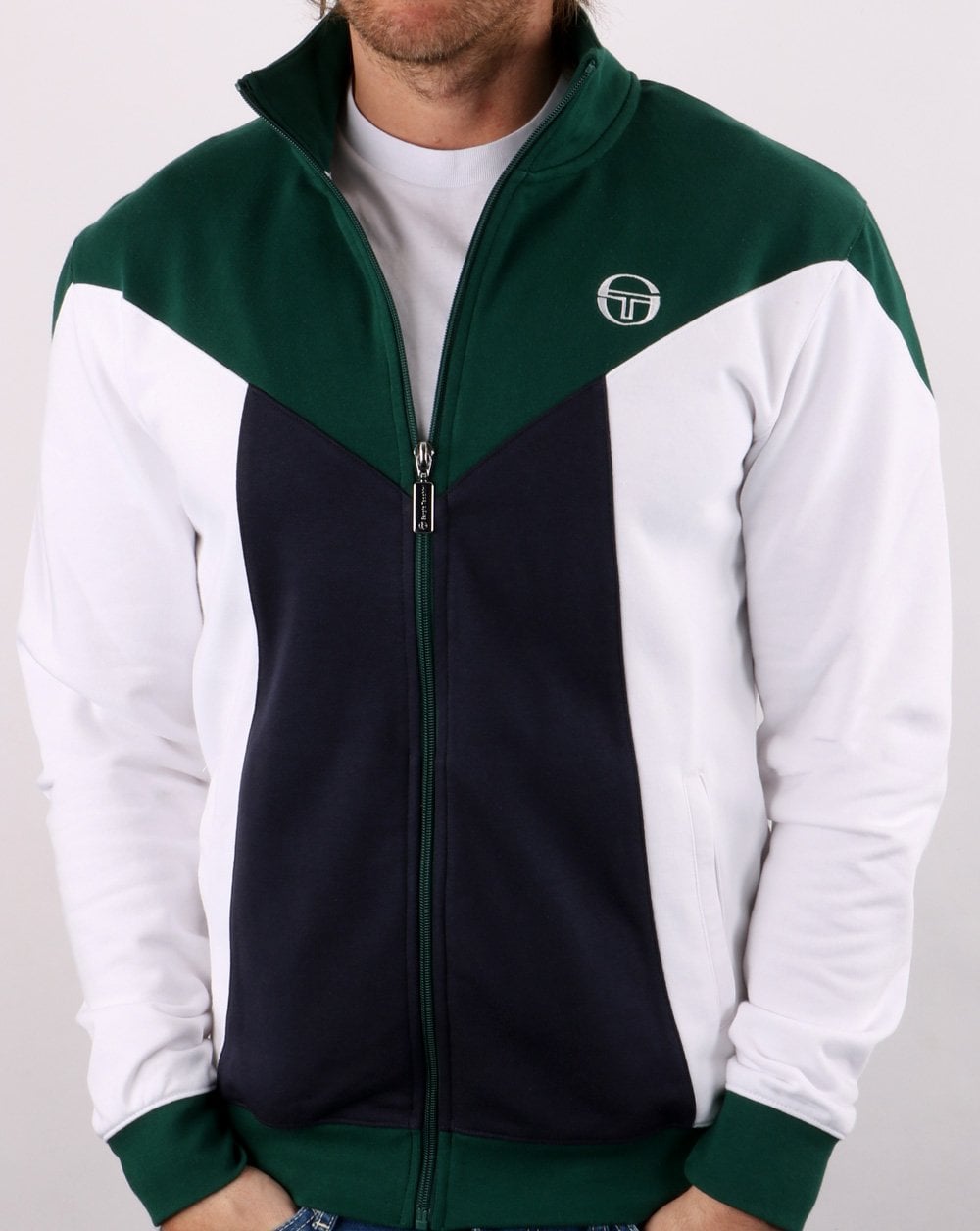 Sergio Tacchini Vero Track Top Green / White / Navy