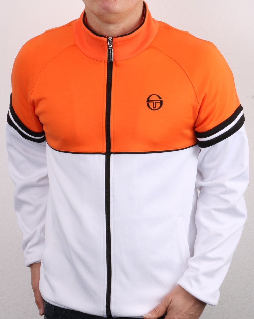 Sergio Tacchini Orion Track Top White/Orange