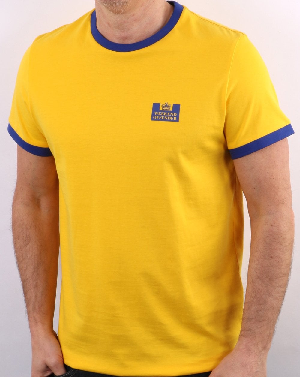 Weekend Offender Ringer Tee Yellow/Royal