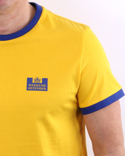 Weekend Offender Ringer Tee Yellow/Royal