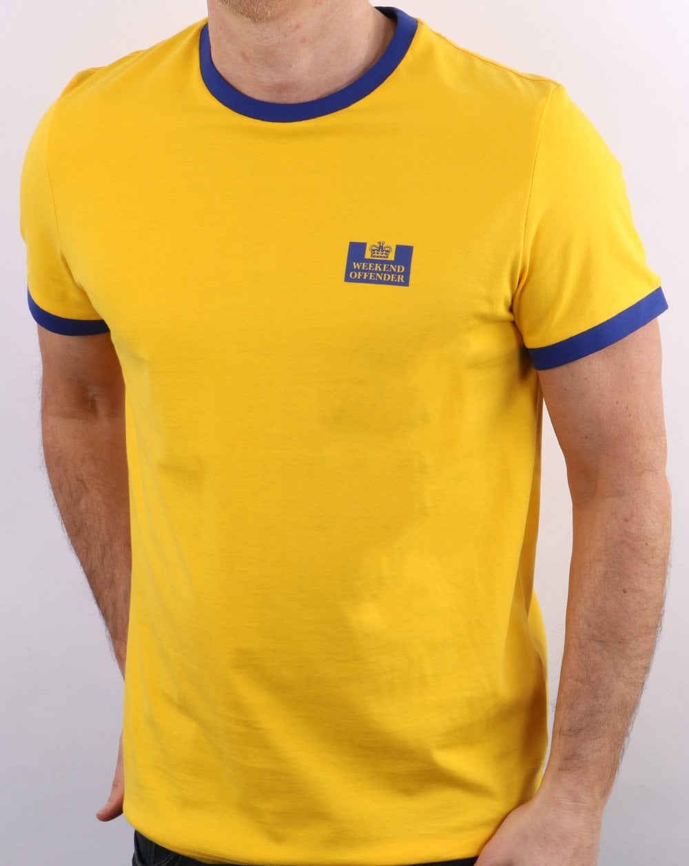 Weekend Offender Ringer Tee Yellow/Royal