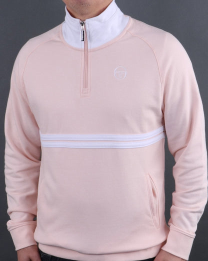 Sergio Tacchini Dallas 1/4 Zip Track Top pink/white
