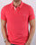 Gant Contrast Collar Polo Shirt Paradise Pink