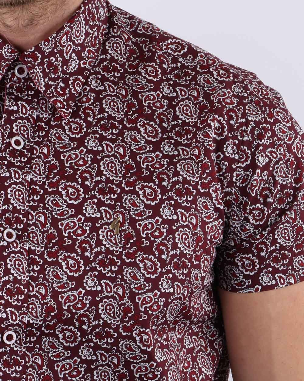 Gabicci Vintage Lancaster Shirt Oxblood
