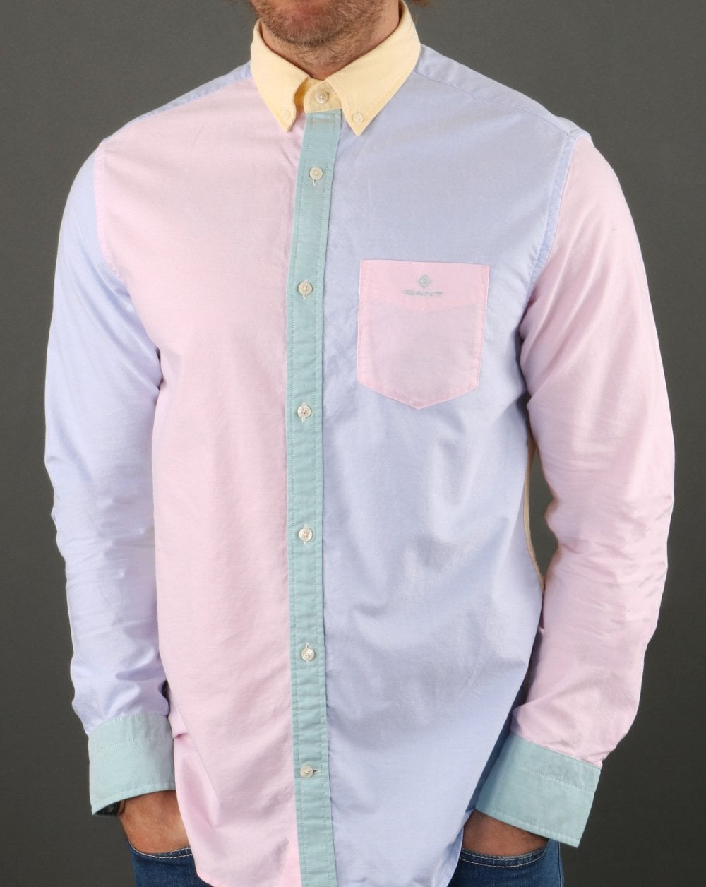Gant Panel Oxford Long Sleeve Shirt Multi