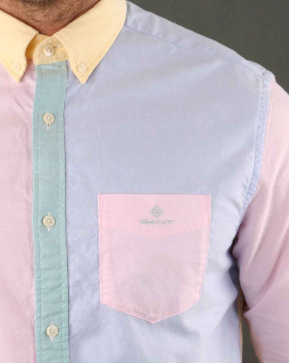Gant Panel Oxford Long Sleeve Shirt Multi