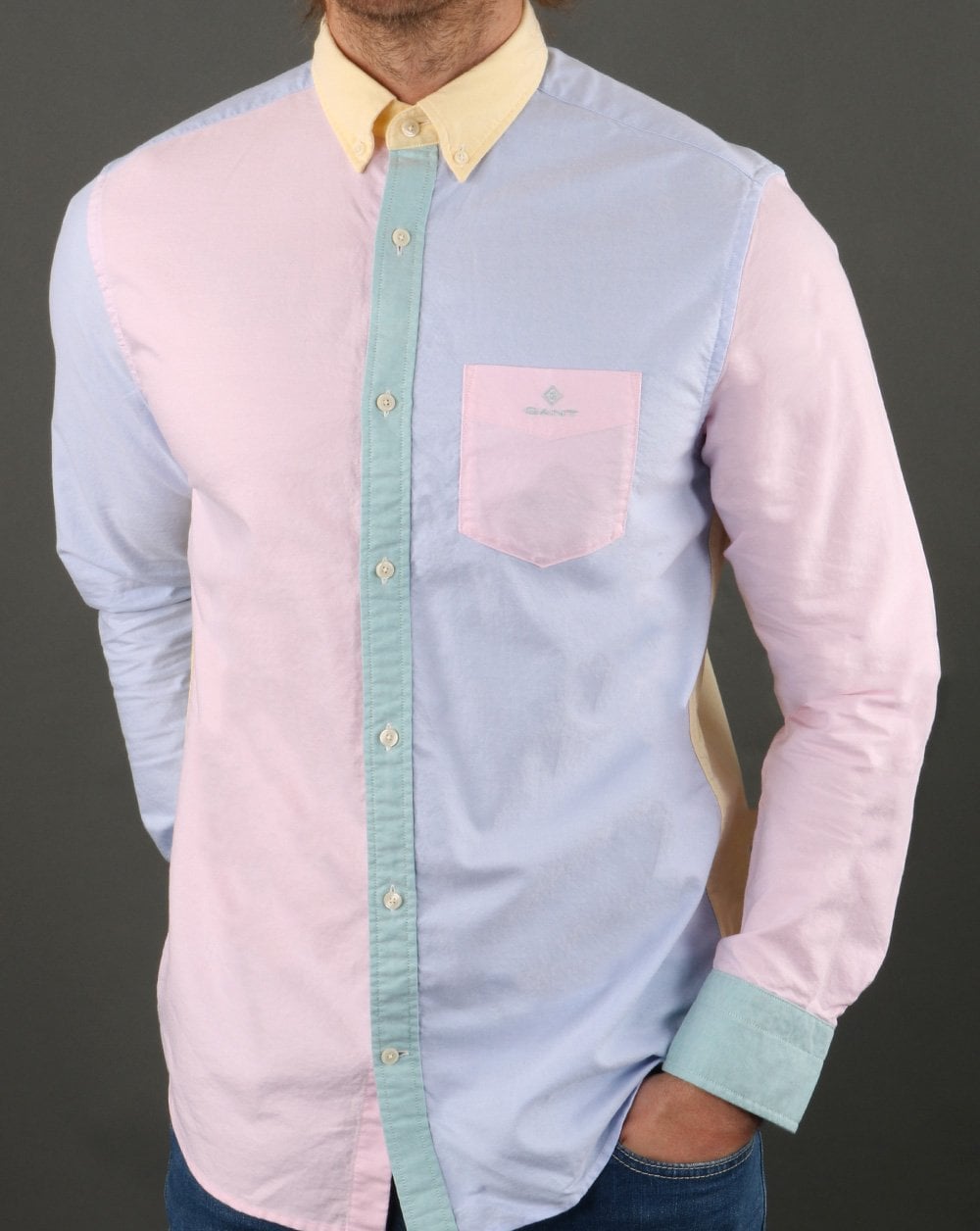 Gant Panel Oxford Long Sleeve Shirt Multi