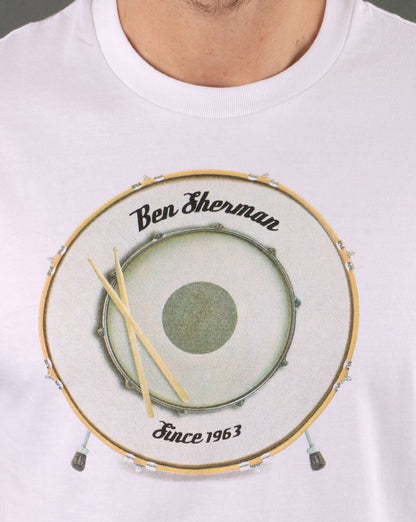 Ben Sherman Drum T-shirt White