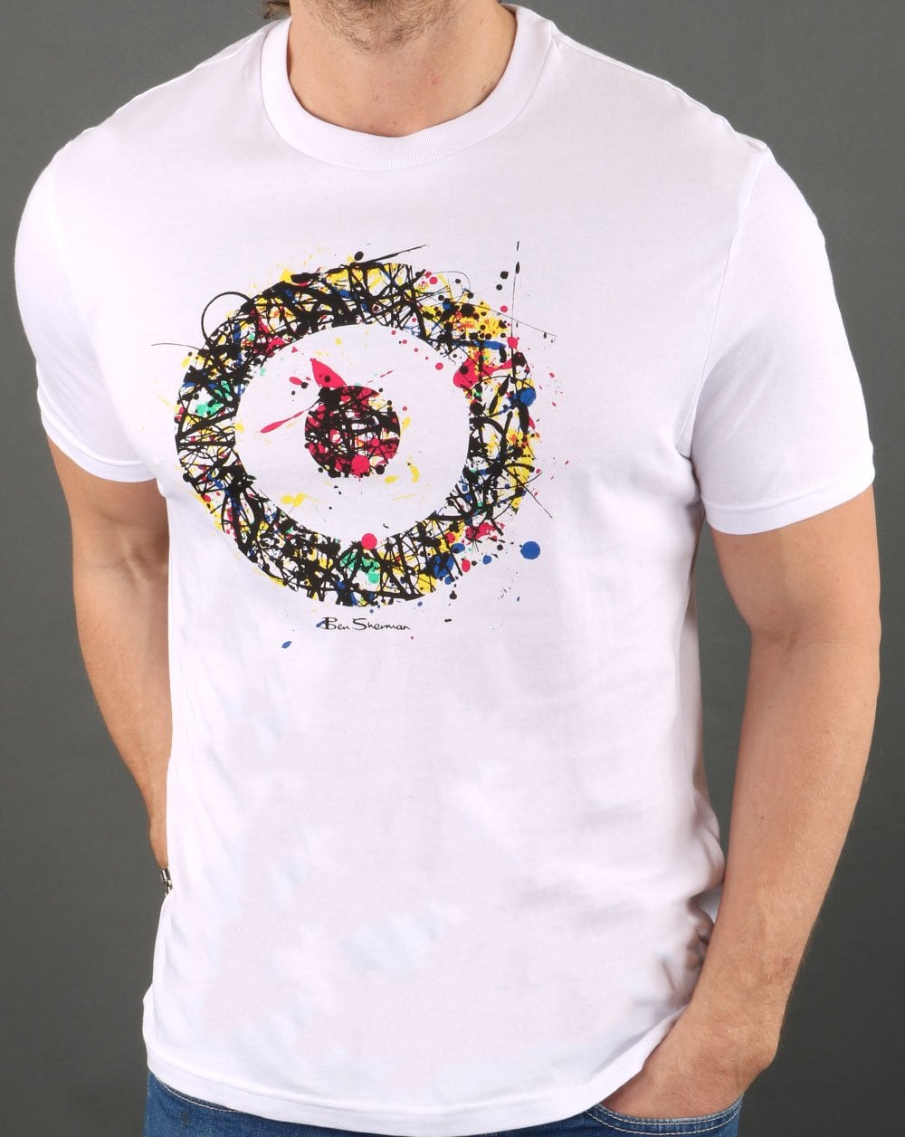Ben Sherman Painted Target T-shirt White