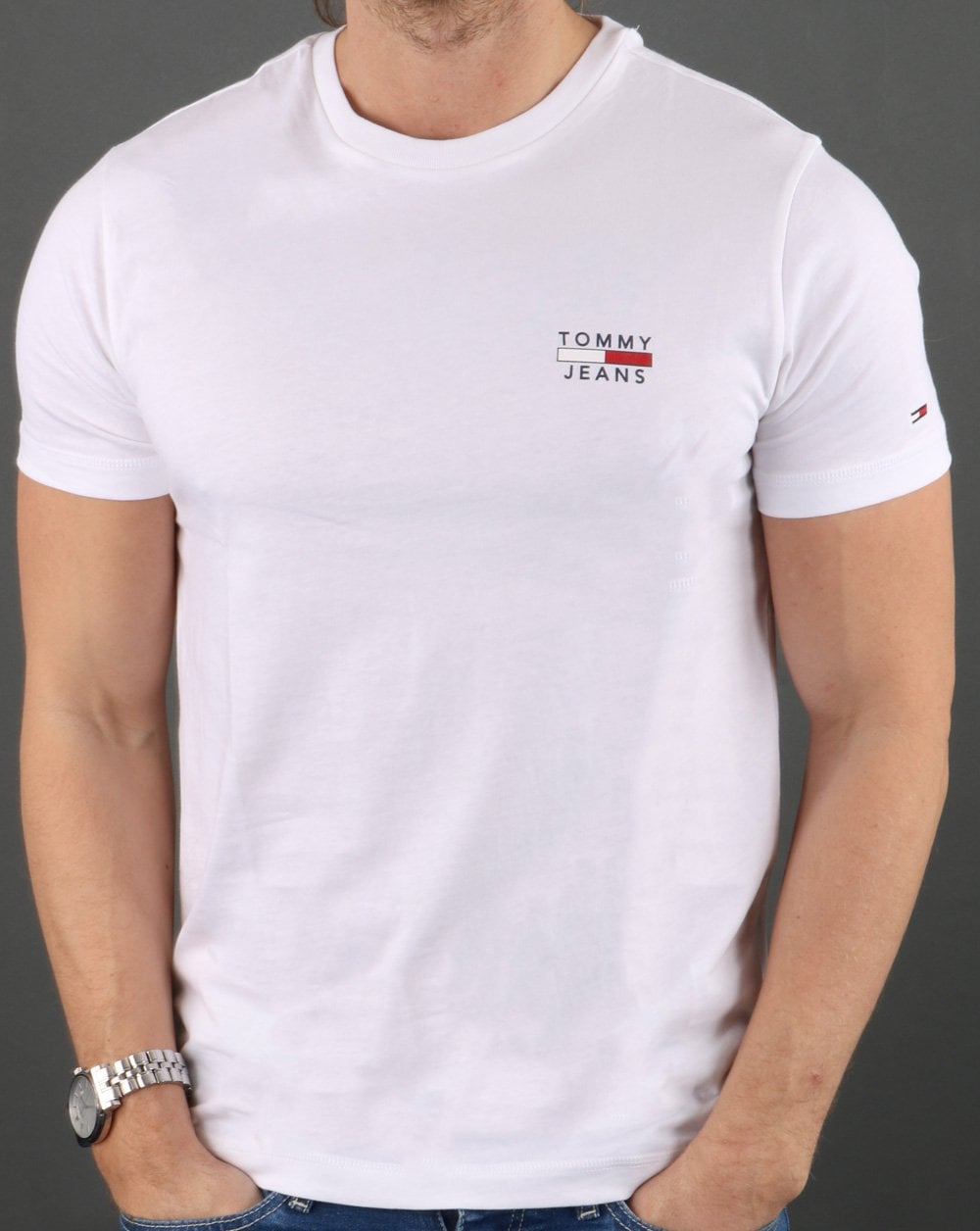 Tommy Jeans Chest Logo T-shirt White