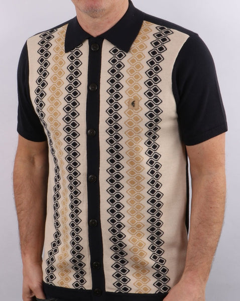 Gabicci Vintage Olivier Knitted Polo Navy