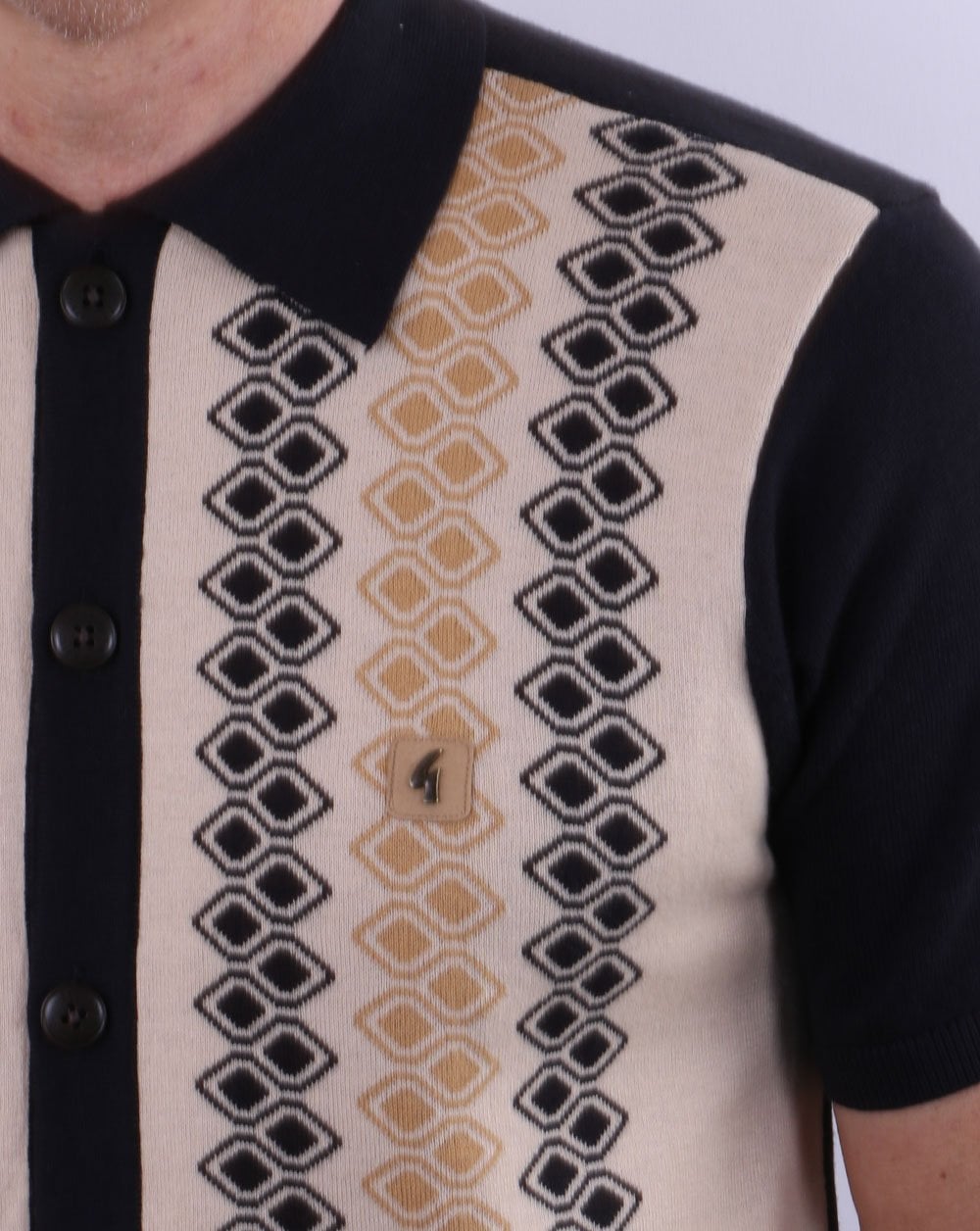 Gabicci Vintage Olivier Knitted Polo Navy