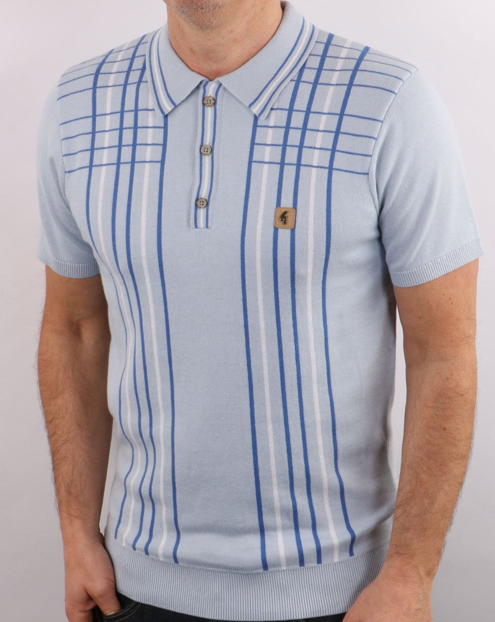 Gabicci Vintage Bale Polo Ice Blue