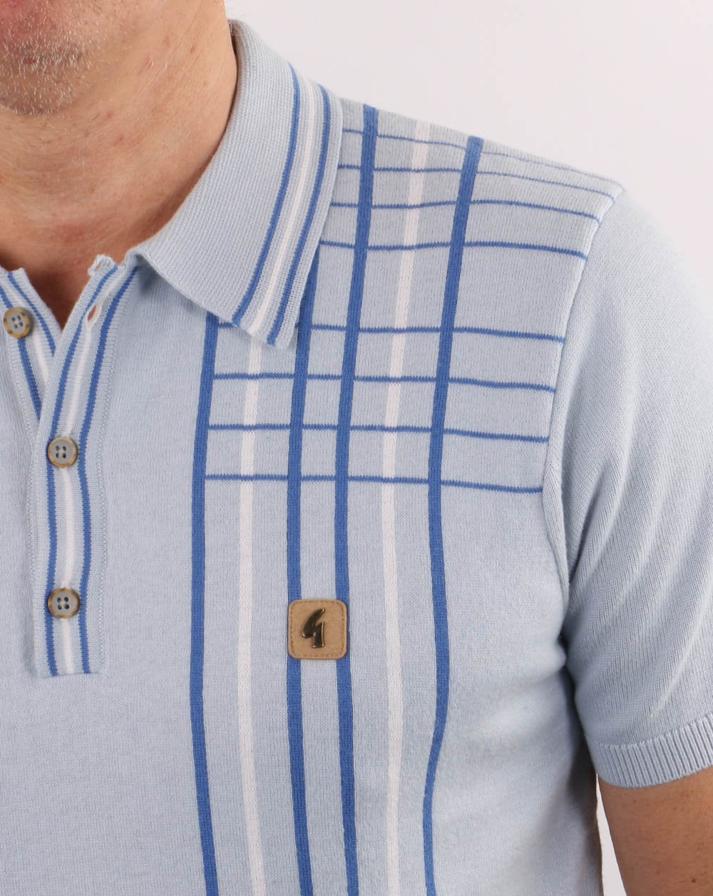 Gabicci Vintage Bale Polo Ice Blue