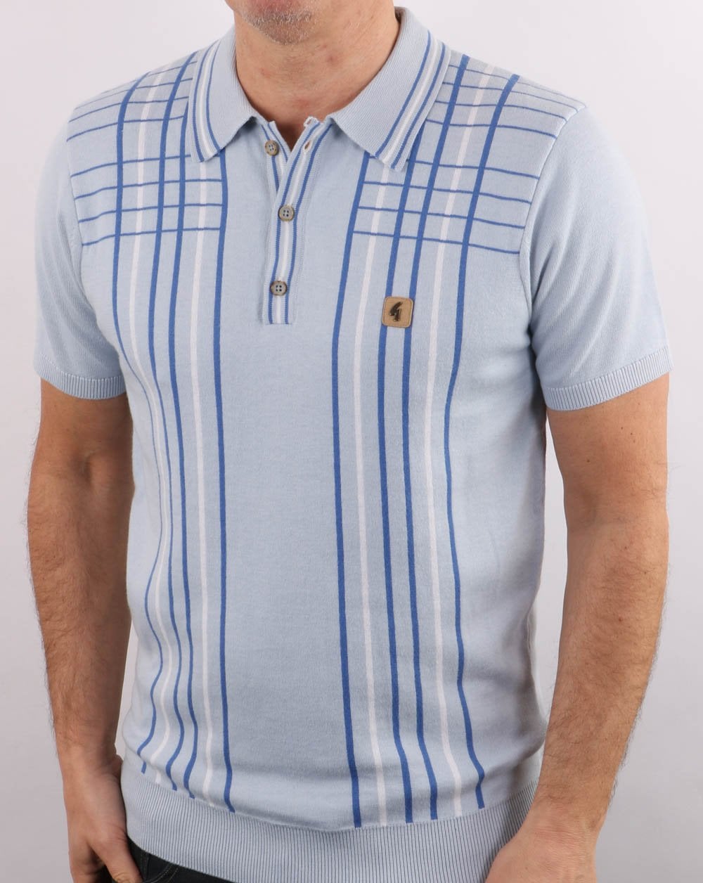 Gabicci Vintage Bale Polo Ice Blue