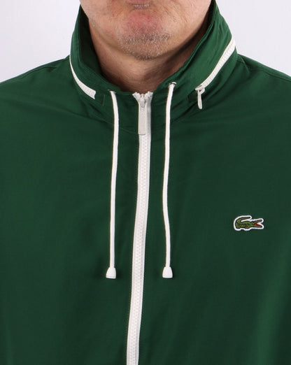 Lacoste Water Resistant Windbreaker Green