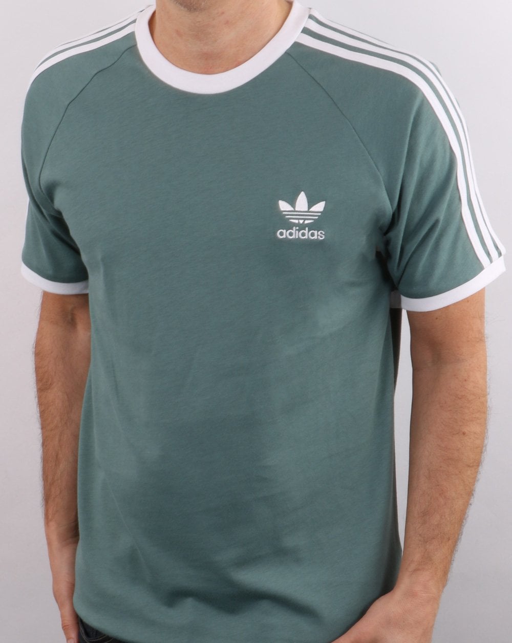 Adidas Originals 3 Stripes T Shirt Hazy Emerald