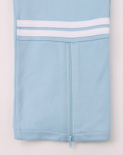 Sergio Tacchini Zip Bottom Track Pants Sky Blue/White
