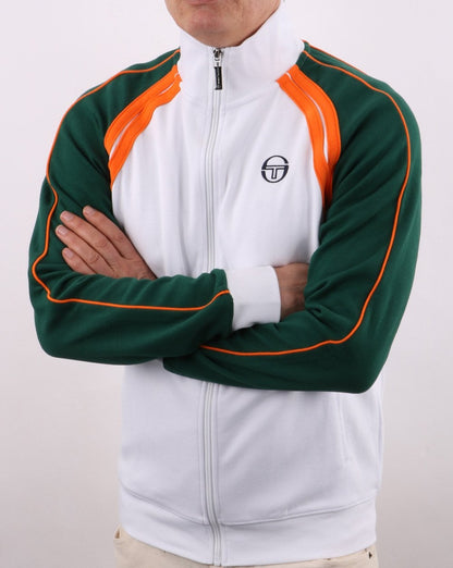 Sergio Tacchini Ghibli Track Top White/Green/Orange