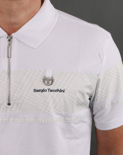 Sergio Tacchini Zip Polo Shirt White
