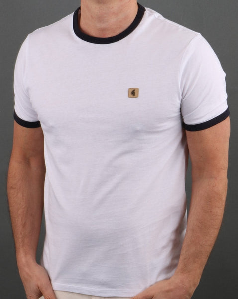 Gabicci Vintage Ringer T-shirt White