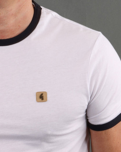 Gabicci Vintage Ringer T-shirt White