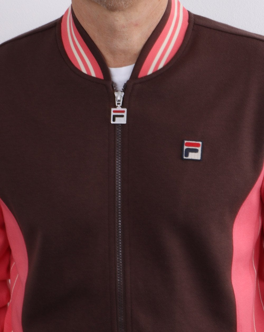 Fila Vintage Mk1 Settanta Track Top Chocolate/Pink