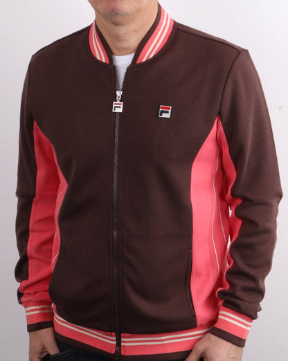 Fila Vintage Mk1 Settanta Track Top Chocolate/Pink