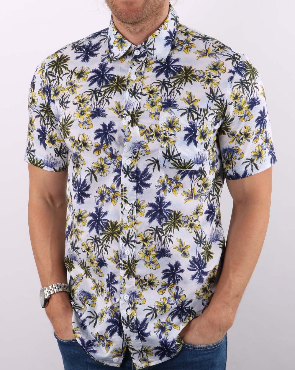 Benetton Short Sleeve Shirt Blue