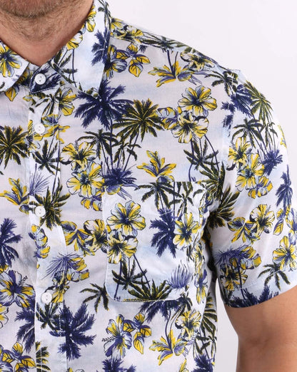 Benetton Short Sleeve Shirt Blue