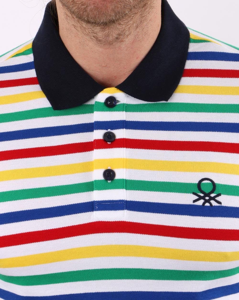 Benetton Striped Polo Multi