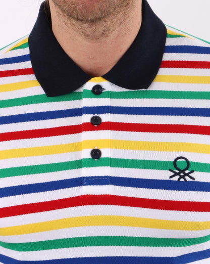 Benetton Striped Polo Multi