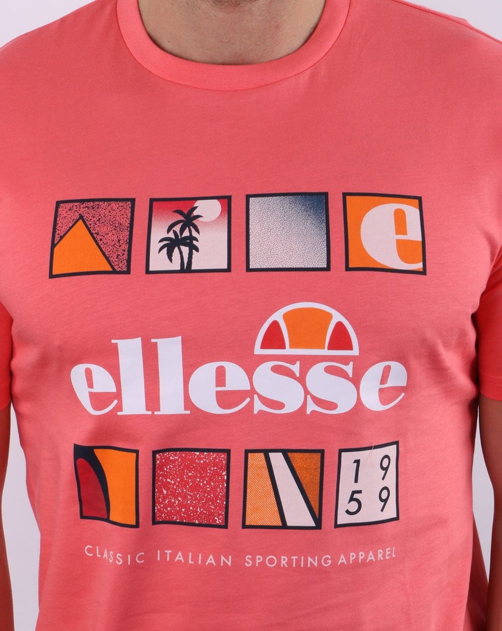Ellesse Souscri T Shirt Coral