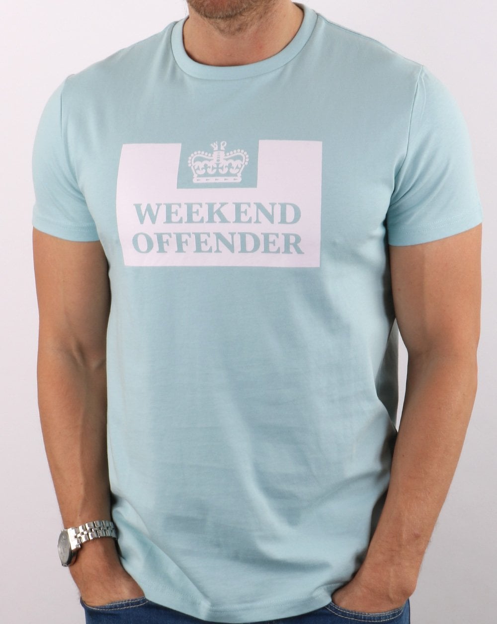 Weekend Offender Prison T-shirt Cloud Blue
