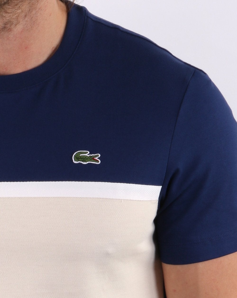 Lacoste Split T-shirt Navy/Cream