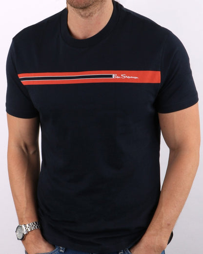 Ben Sherman Chest Stripe T-shirt Dark Navy