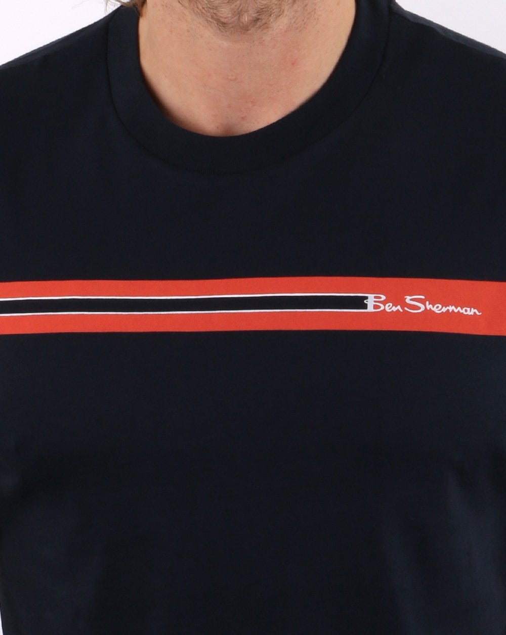 Ben Sherman Chest Stripe T-shirt Dark Navy