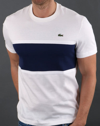 Lacoste Split T-shirt White/Navy