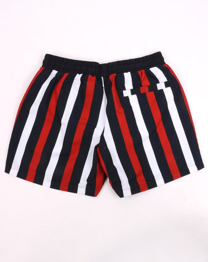 Sergio Tacchini Striped Swim Shorts Navy/Red/White