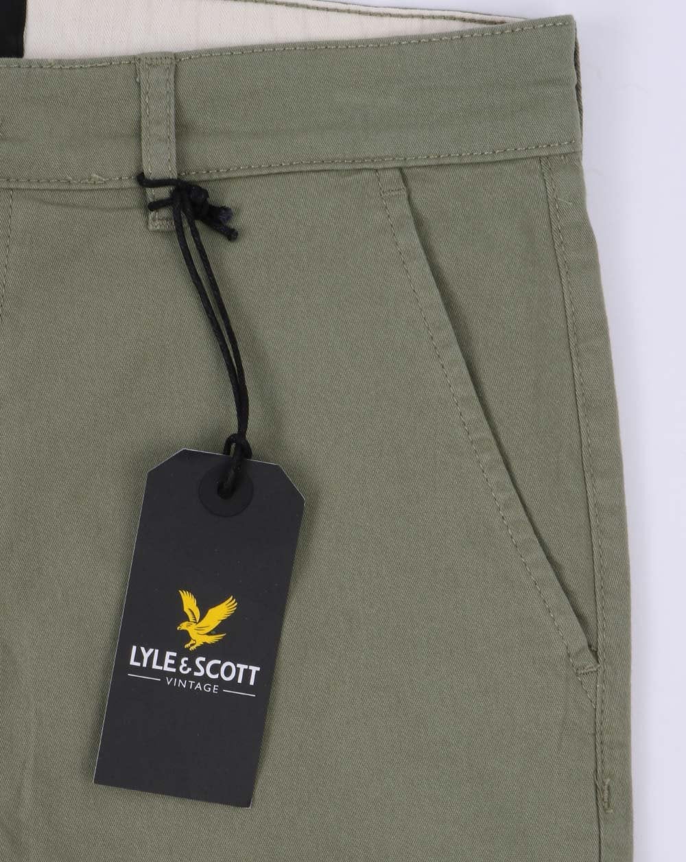 Lyle And Scott Chino Shorts Moss Green